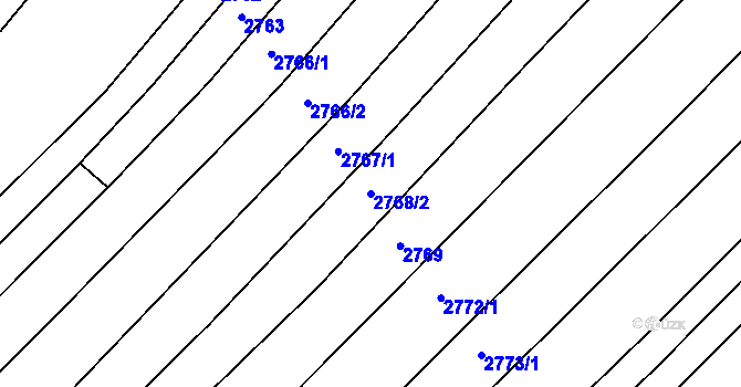 Parcela st. 2768/2 v KÚ Břeclav, Katastrální mapa