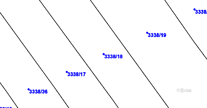 Parcela st. 3338/18 v KÚ Břeclav, Katastrální mapa
