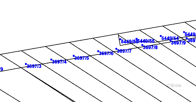 Parcela st. 3697/6 v KÚ Břeclav, Katastrální mapa