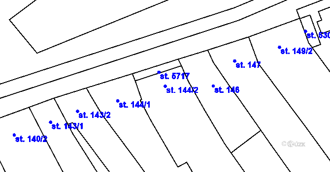 Parcela st. 144/2 v KÚ Břeclav, Katastrální mapa