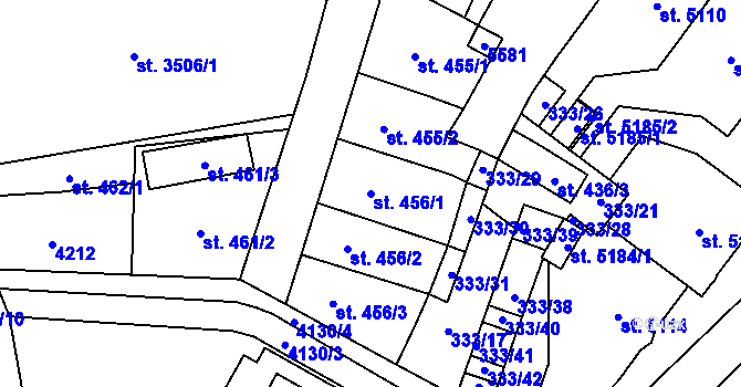 Parcela st. 456/1 v KÚ Břeclav, Katastrální mapa