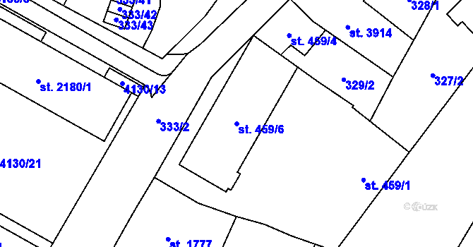 Parcela st. 459/6 v KÚ Břeclav, Katastrální mapa