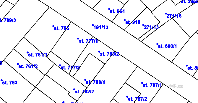 Parcela st. 788/2 v KÚ Břeclav, Katastrální mapa