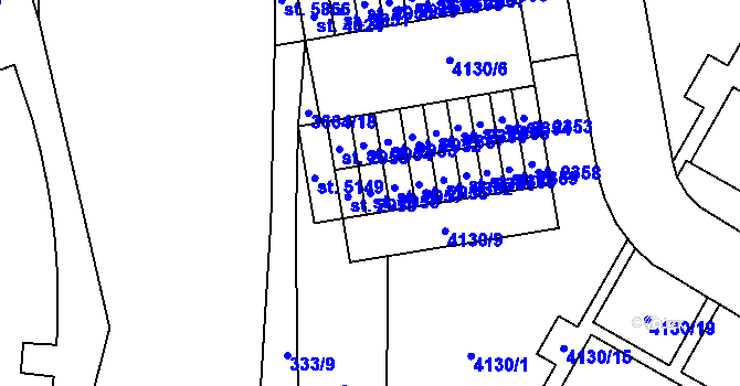 Parcela st. 2958 v KÚ Břeclav, Katastrální mapa