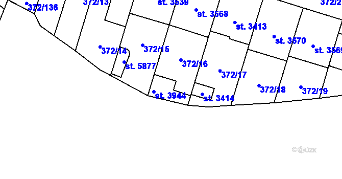 Parcela st. 3944 v KÚ Břeclav, Katastrální mapa