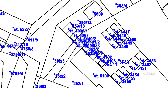 Parcela st. 4035 v KÚ Břeclav, Katastrální mapa