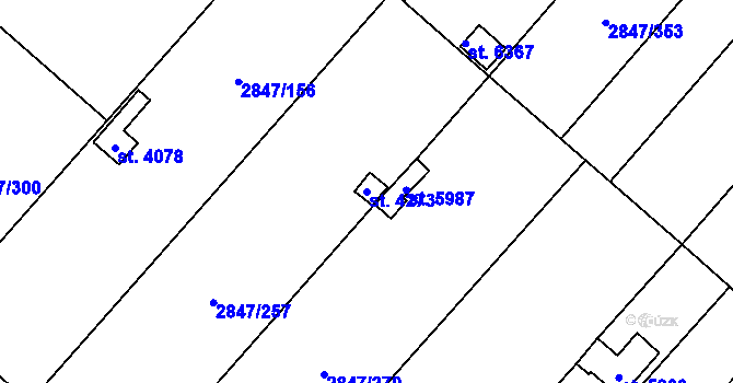 Parcela st. 4273 v KÚ Břeclav, Katastrální mapa