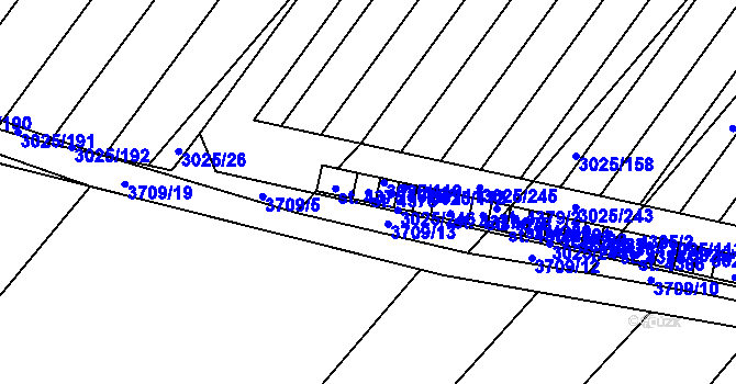 Parcela st. 4376 v KÚ Břeclav, Katastrální mapa