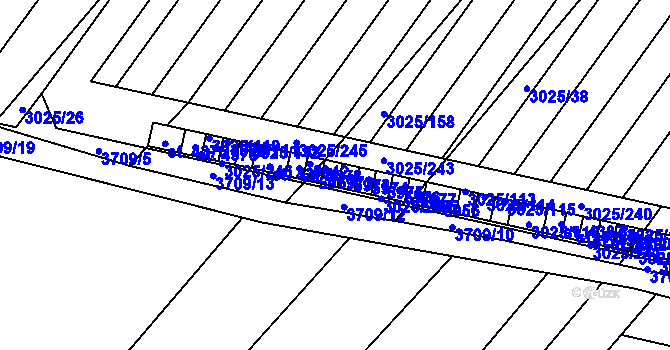 Parcela st. 4380 v KÚ Břeclav, Katastrální mapa