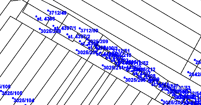 Parcela st. 4401 v KÚ Břeclav, Katastrální mapa