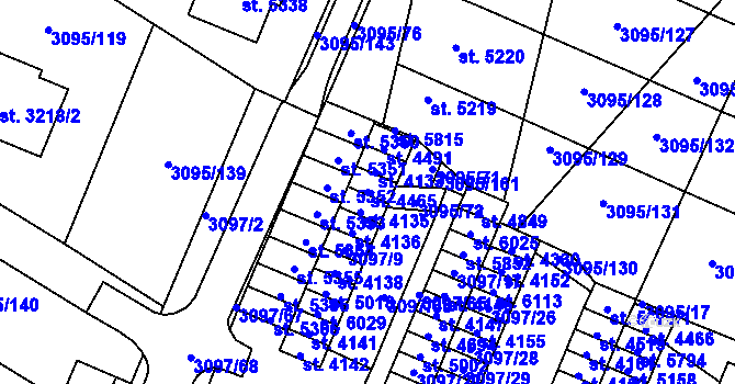Parcela st. 4465 v KÚ Břeclav, Katastrální mapa