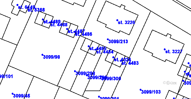 Parcela st. 4484 v KÚ Břeclav, Katastrální mapa