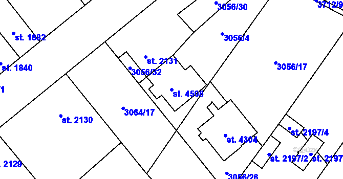 Parcela st. 4508 v KÚ Břeclav, Katastrální mapa