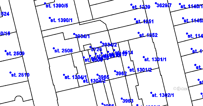 Parcela st. 4512 v KÚ Břeclav, Katastrální mapa