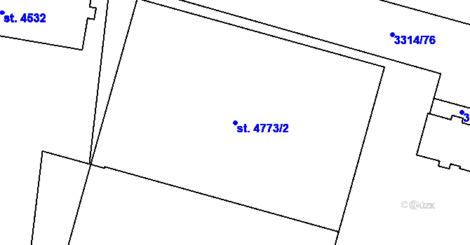 Parcela st. 4773/2 v KÚ Břeclav, Katastrální mapa