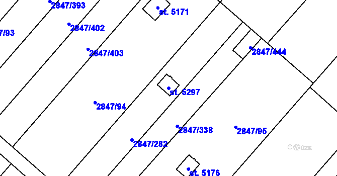 Parcela st. 5297 v KÚ Břeclav, Katastrální mapa