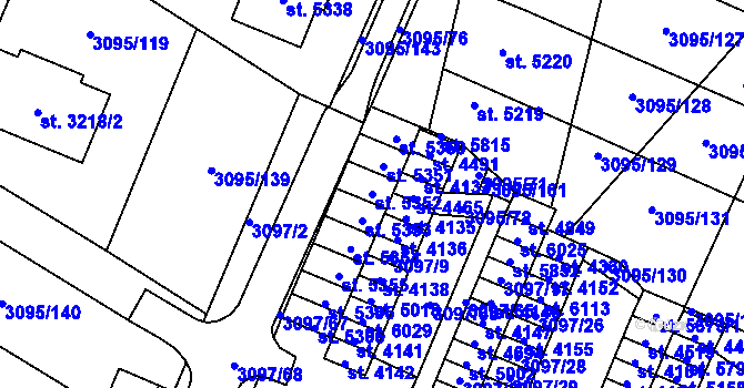 Parcela st. 5352 v KÚ Břeclav, Katastrální mapa