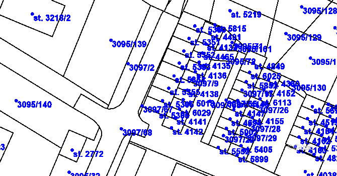 Parcela st. 5355 v KÚ Břeclav, Katastrální mapa