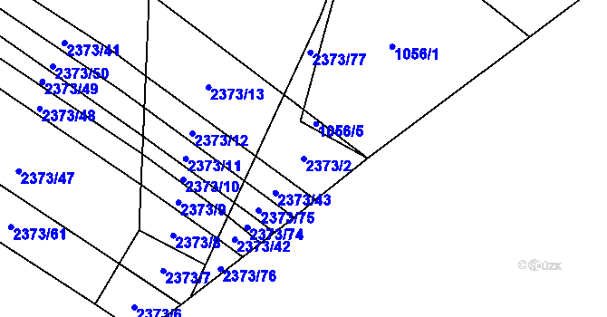 Parcela st. 2373/2 v KÚ Břeclav, Katastrální mapa