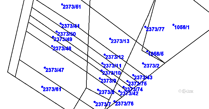Parcela st. 2373/12 v KÚ Břeclav, Katastrální mapa