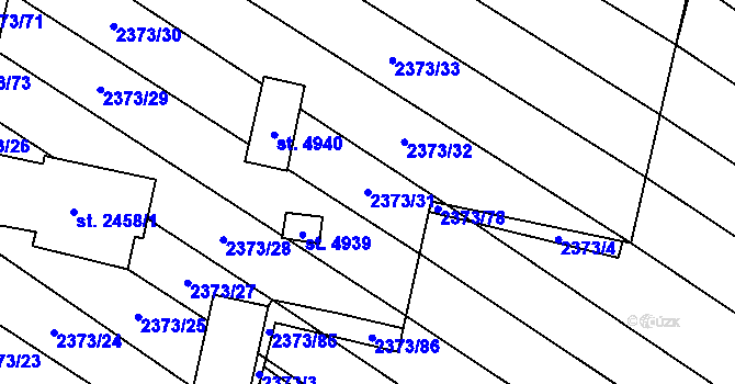 Parcela st. 2373/31 v KÚ Břeclav, Katastrální mapa