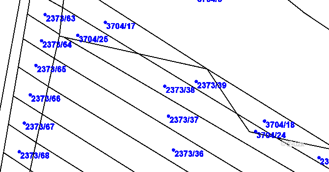 Parcela st. 2373/38 v KÚ Břeclav, Katastrální mapa