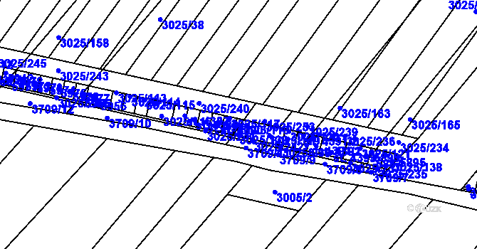 Parcela st. 3025/118 v KÚ Břeclav, Katastrální mapa