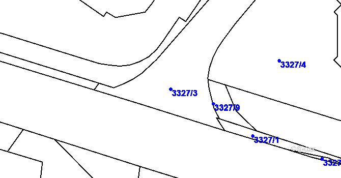 Parcela st. 3327/3 v KÚ Břeclav, Katastrální mapa