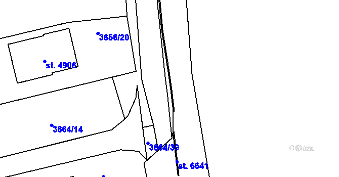 Parcela st. 3750/30 v KÚ Břeclav, Katastrální mapa