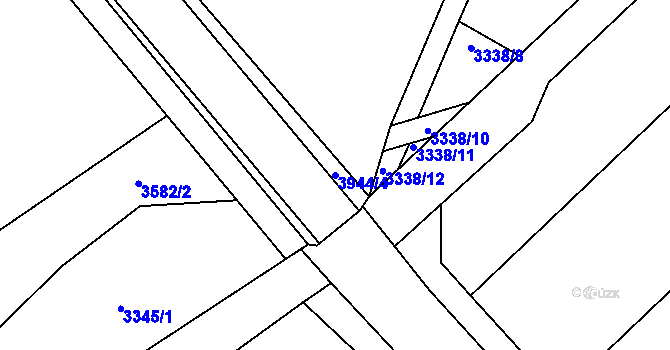 Parcela st. 3944/4 v KÚ Břeclav, Katastrální mapa