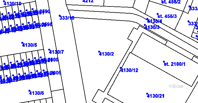 Parcela st. 4130/2 v KÚ Břeclav, Katastrální mapa