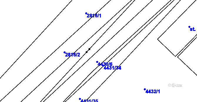 Parcela st. 4430 v KÚ Břeclav, Katastrální mapa