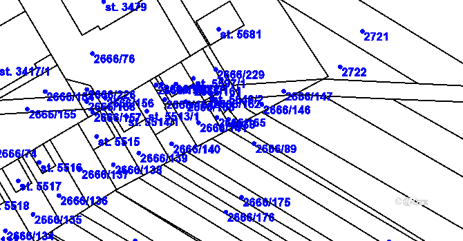Parcela st. 5598 v KÚ Břeclav, Katastrální mapa