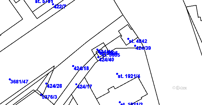Parcela st. 5605 v KÚ Břeclav, Katastrální mapa