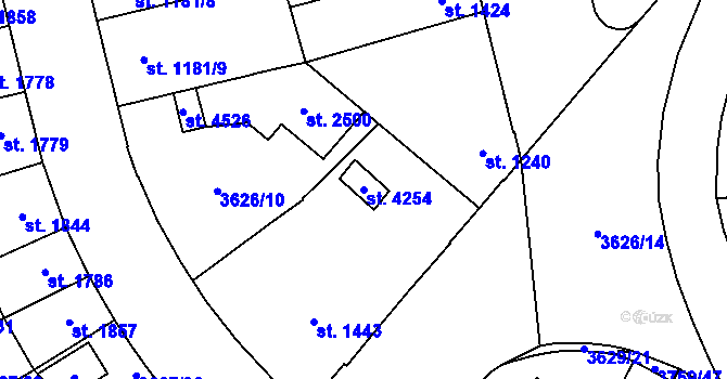 Parcela st. 4254 v KÚ Břeclav, Katastrální mapa