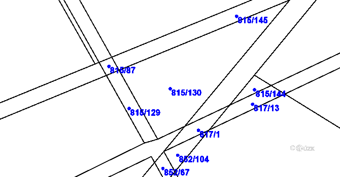 Parcela st. 815/130 v KÚ Břeclav, Katastrální mapa