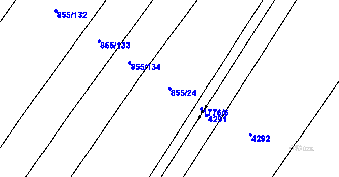 Parcela st. 855/24 v KÚ Břeclav, Katastrální mapa
