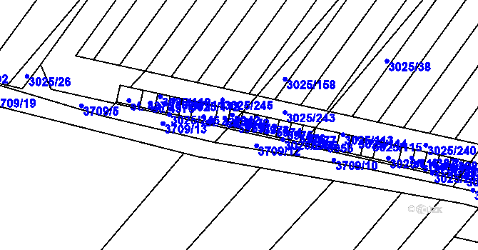 Parcela st. 4379/1 v KÚ Břeclav, Katastrální mapa