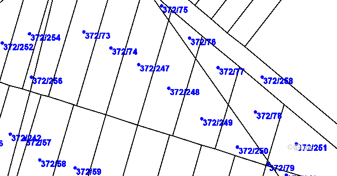 Parcela st. 372/248 v KÚ Břeclav, Katastrální mapa