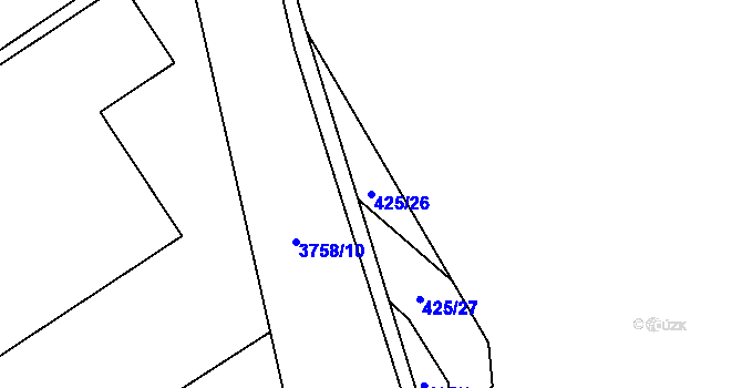 Parcela st. 425/26 v KÚ Břeclav, Katastrální mapa