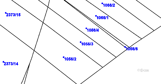 Parcela st. 1056/3 v KÚ Břeclav, Katastrální mapa