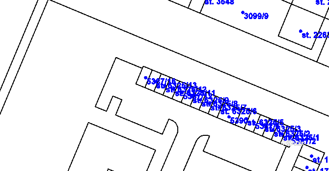 Parcela st. 6325/12 v KÚ Břeclav, Katastrální mapa