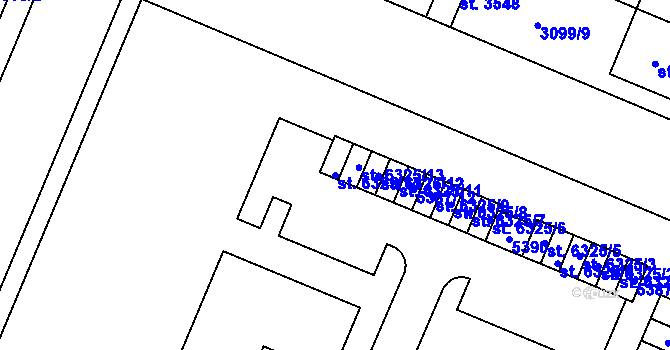 Parcela st. 6325/14 v KÚ Břeclav, Katastrální mapa