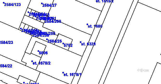 Parcela st. 6328 v KÚ Břeclav, Katastrální mapa
