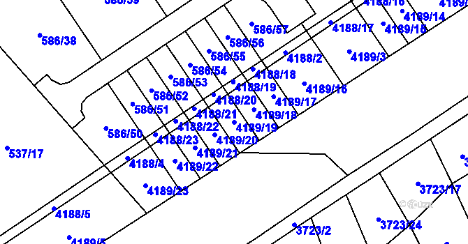 Parcela st. 4189/19 v KÚ Břeclav, Katastrální mapa