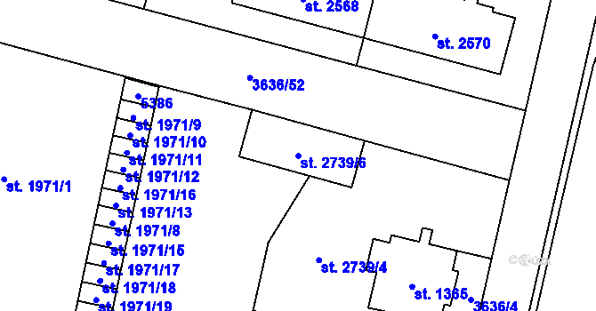 Parcela st. 2739/6 v KÚ Břeclav, Katastrální mapa