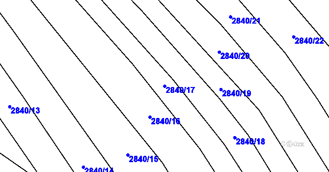 Parcela st. 2840/17 v KÚ Břestek, Katastrální mapa