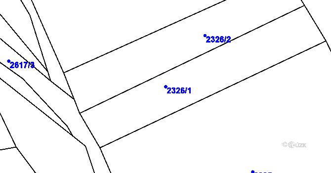 Parcela st. 2326/1 v KÚ Břestek, Katastrální mapa