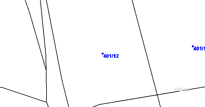 Parcela st. 401/12 v KÚ Břevenec, Katastrální mapa