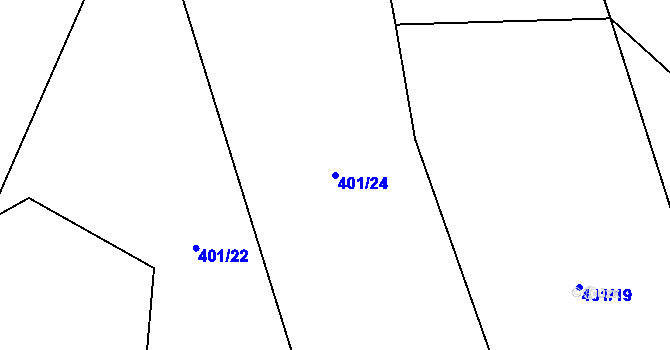 Parcela st. 401/24 v KÚ Břevenec, Katastrální mapa